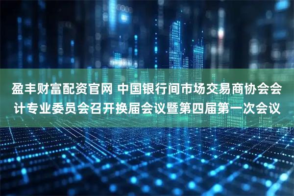 盈丰财富配资官网 中国银行间市场交易商协会会计专业委员会召开换届会议暨第四届第一次会议