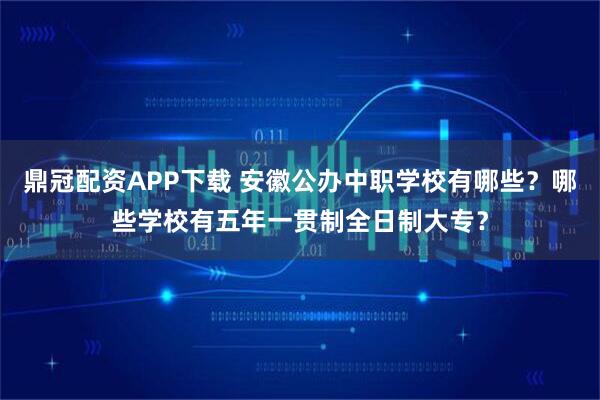 鼎冠配资APP下载 安徽公办中职学校有哪些？哪些学校有五年一贯制全日制大专？