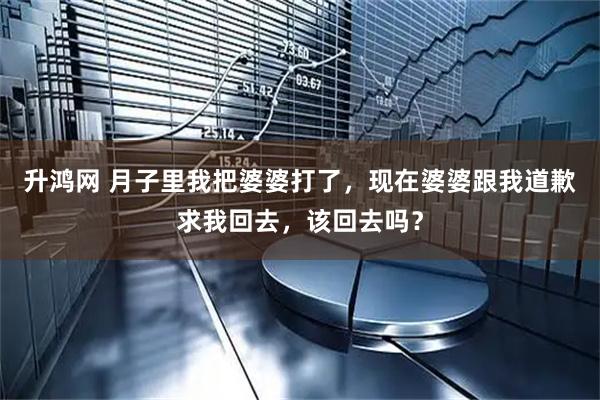 升鸿网 月子里我把婆婆打了，现在婆婆跟我道歉求我回去，该回去吗？